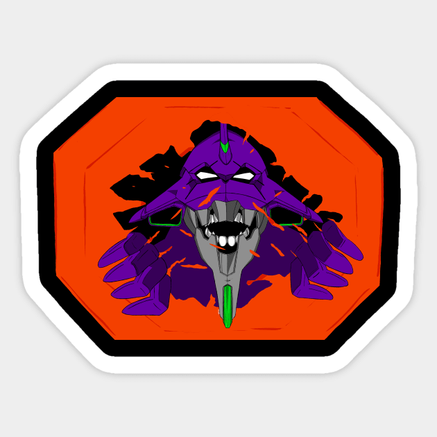 Eva 01 Berserk Sticker by hackerzine